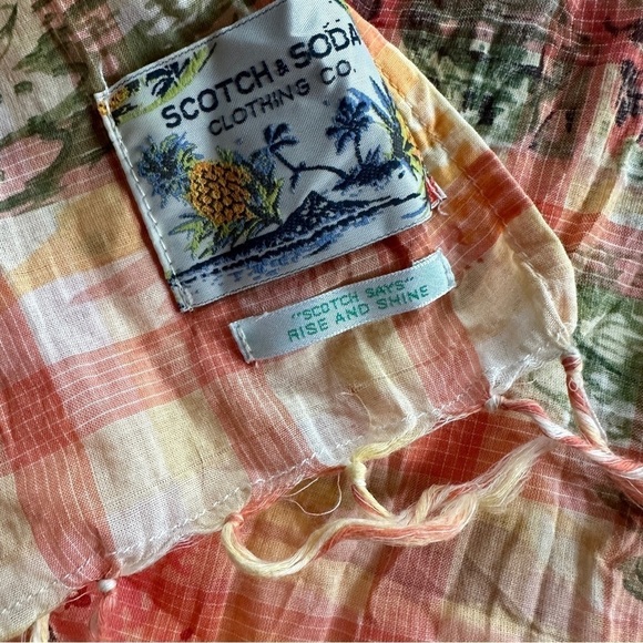 Scotch & Soda Rise and Shine Printed Scarf with Fringe - Picture 4 of 8